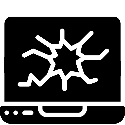 Laptop kijelző hiba ikon